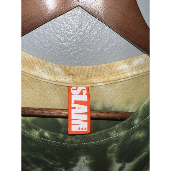 Vintage Slam Magazine Shirt Basketball Hoop Green Tie Dye Tee Large - Picture 5 of 10